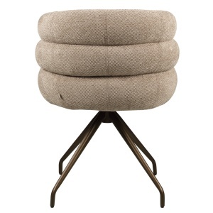 SCAUN DINING ROTATIV, KAYLA, REALIZAT DIN METAL SI TEXTIL, CULOARE CAPPUCCINO, DESIGN DEOSEBIT, RICHMOND INTERIORS - Img 4