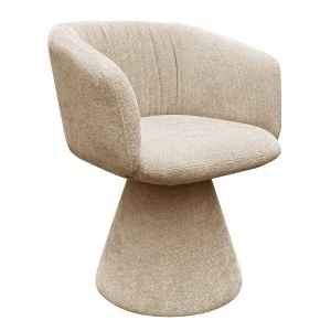 SCAUN DINING ROTATIV MADELINE, REALIZAT DIN METAL, LEMN DE FAG SI TEXTIL, CULOARE CREM, DESIGN DEOSEBIT, RICHMOND INTERIORS - Img 3