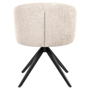 SCAUN DINING ROTATIV OLIVIA, REALIZAT DIN METAL SI TEXTIL, CULOARE CREM, DESIGN DEOSEBIT, RICHMOND INTERIORS - Img 6