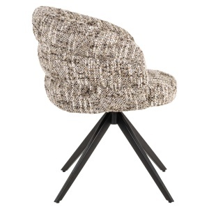 SCAUN DINING ROTATIV SERENITY REALIZAT DIN METAL, LEMN DE FAG SI TEXTIL IGNIFUG, CULOARE MARO, DESIGN DEOSEBIT, RICHMOND INTERIORS - Img 3