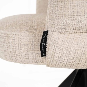 SCAUN DINING ROTATIV SERENITY, REALIZAT DIN METAL, LEMN DE FAG SI TEXTIL IGNIFUG, CULOARE BEJ, DESIGN DEOSEBIT, RICHMOND INTERIORS - Img 6