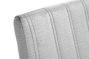 SCAUN DINING STIL DIEGO 2, GRI MONOLITH 85/NEGRU, CU TAPITERIE DIN CATIFEA SI PICIOARE DIN LEMN MASIV, STIL CLASIC - Img 7