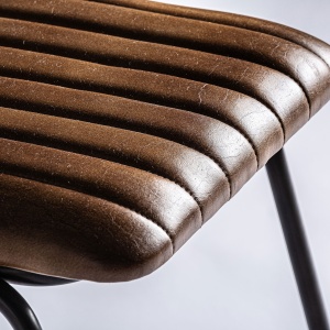 SCAUN DINING SUPRAPOZABIL, ALMSTOCK, MARO, CONFECTIONAT DIN RATTAN, PIELE, METAL, STIL MODERN - Img 5