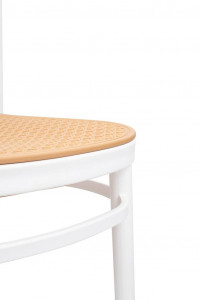 SCAUN DINING/TERASA WICKY, ALB/BEJ, DIN POLIPROPILENA, STIL MODERN - Img 6