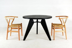 SCAUN DINING WISHBONE, NATUR, DIN LEMN MASIV DE FAG SI FIBRE NATURALE, STIL CLASIC - Img 5