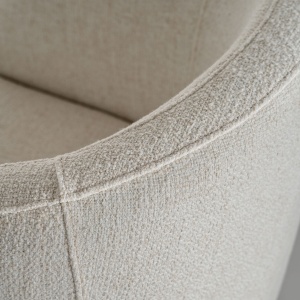 SCAUN ELEGANT BILAIS, DIN METAL SI TEXTIL ALB/GALBUI, DESIGN CONTEMPORAN, VICAL HOME - Img 9