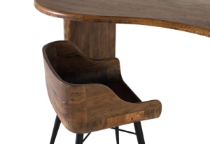SCAUN ELEGANT DE BAR, 2195, LEMN DE TEC SI METAL, ARTIM GROUP SELECTION - Img 2