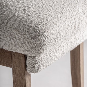 SCAUN EXCLUSIVIST GUERET, CULOARE MARO/ALB-GRI, DIN LEMN SI TEXTIL BOUCLE, VICAL HOME - Img 5