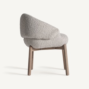 SCAUN EXCLUSIVIST JACQUARD, CULOARE BEJ/GRI, DIN LEMN SI TEXTIL, VICAL HOME - Img 4