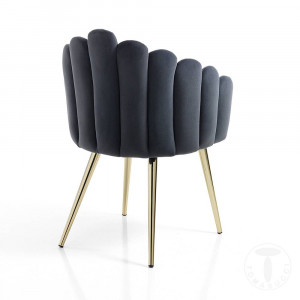 SCAUN MODERN, ELSA, COD 3856, STIL MODERN, REALIZAT DIN METAL SI CATIFEA - Img 3