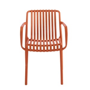 SCAUN PENTRU EXTERIOR/INTERIOR STRIPS ARM, PORTOCALIU, DIN POLIPROPILENA, STIL MODERN MINIMALIST - Img 3