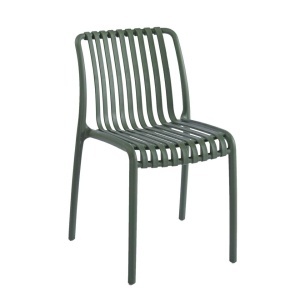 SCAUN PENTRU EXTERIOR/INTERIOR STRIPS, VERDE, DIN POLIPROPILENA, STIL MODERN MINIMALIST