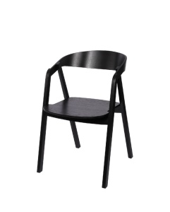 SCAUN PENTRU PROIECTE B2B, FUTURA NEGRU, DIN LEMN STEJAR CURBAT, PENTRU UZ COMERCIAL, ARTIM GROUP SELECTION