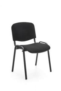 SCAUN PENTRU SALI DE CONFERINTA/CATERING ISO 019, NEGRU, DIN METAL SI TEXTIL, DESIGN MODERN, HALMAR