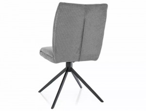 SCAUN PIVOTANT COCO I, GRI 11/NEGRU MAT, TAPITERIE DIN STOFA VARDO SI PICIOARE DIN METAL, STIL MODERN - Img 3