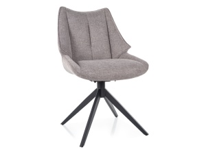 SCAUN PIVOTANT CODA, GRI 07/NEGRU MAT, TAPITERIE DIN STOFA SI METAL, STIL MODERN