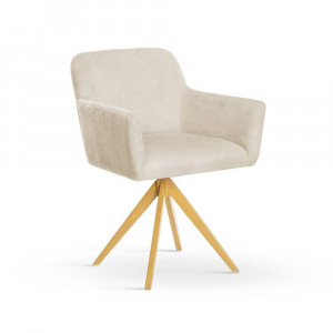 SCAUN PIVOTANT MAKSIMA 2, BEJ/STEJAR, STIL MODERN