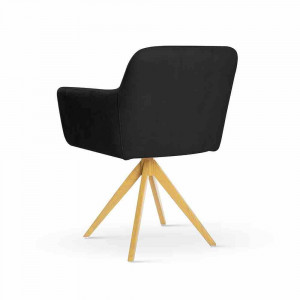 SCAUN PIVOTANT MAKSIMA 2, NEGRU/STEJAR, STIL MODERN - Img 2