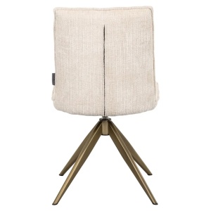 SCAUN ROTATIV DAKOTA S4752, BEIGE CHENILLE NIAGARA 902, CONFECTIONAT DIN 100% POLIESTER, SPUMA, METAL SI OTEL INOXIDABIL, RICHMOND INTERIORS - Img 2