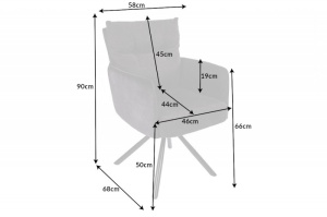 SCAUN ROTATIV, DINING/LIVING, BIG GEORGE, ANTRACIT, STIL MODERN, ARTIM GROUP SELECTION - Img 8