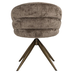 SCAUN ROTATIV ZENDAYA S4754, STONE CHENILLE NIAGARA 104, CONFECTIONAT DIN 100% POLIESTER, SPUMA SI METAL, RICHMOND INTERIORS - Img 2