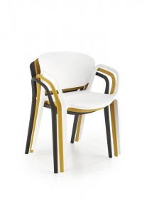 SCAUN TERASA K491, ALB, DIN POLIPROPILENA , STIL MODERN, SUPRAPOZABIL - Img 5
