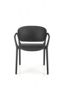 SCAUN TERASA K491, NEGRU, DIN POLIPROPILENA , STIL MODERN, SUPRAPOZABIL - Img 2
