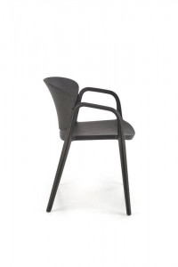 SCAUN TERASA K491, NEGRU, DIN POLIPROPILENA , STIL MODERN, SUPRAPOZABIL - Img 7