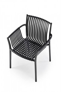 SCAUN TERASA K492, NEGRU, DIN POLIPROPILENA , STIL MODERN, SUPRAPOZABIL - Img 8