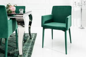 SCAUN VERDE SMARALD MILANO 39416 STIL MODERN - Img 1