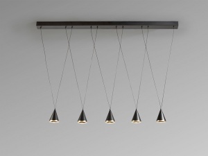 SCHULLER, LUSTRA CONIC, 120CM, REALIZATA DIN METAL SI LED, ARTIM GROUP SELECTION - Img 5