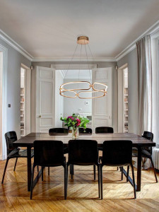 SCHULLER, LUSTRA/PLAFONIERA COLETTE, CU TELECOMANDA, 60CM, AURIU ROSE/OPAL, DIN ALUMINIU SI SILICON, STIL MODERN - Img 4