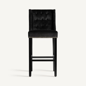 SET 2 FOTOLII DACHWIG, DIN LEMN DE PIN SI CATIFEA DE CULOARE NEAGRA, STIL CONTEMPORAN, VICAL HOME - Img 2