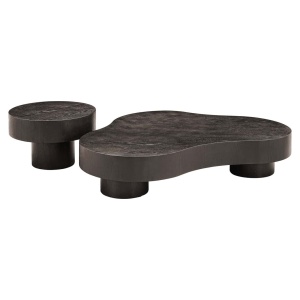 SET 2 MASUTE DE CAFEA BOGOR, 213074, CONFECTIONATA DIN FURNIR DE STEJAR SI PAL, CAFENIU INCHIS, STIL MODERN