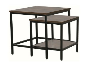 SET 2 MASUTE DE CAFEA WENDY B, 40/48 CM, MARO/NEGRU, BLAT DIN PAL LAMINAT SI CADRU DIN METAL, STIL MODERN
