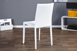 SET 2 SCAUNE ALBE MILANO 11565 - DESIGN MODERN - Img 3