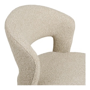 SET 2 SCAUNE BELMONT, DIN LEMN SI TEXTIL BOUCLE, CULOARE NISIPIU, HOUSE NORDIC - Img 7