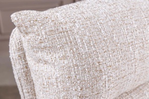 Set 2 Scaune Big George, rotativ la 360° cu revenire automată, husă din material textil structurat, culoarea gri șampanie, cu cadru din lemn de stejar - Img 4