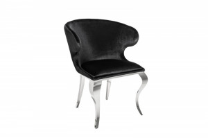 SET 2 SCAUNE, CATIFEA DE CULOARE NEAGRA, BAROC II, COD 38871, DESIGN CLASIC - Img 3