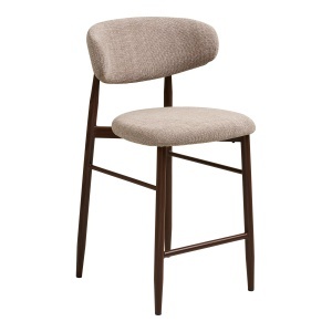 SET 2 SCAUNE DE BAR LEVANTO, DIN METAL SI TEXTIL, CULOARE NISIPIU, HOUSE NORDIC