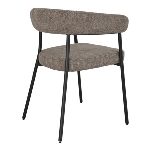 SET 2 SCAUNE DE SUFRAGERIE TRIVIO, DIN METAL SI TEXTIL, CULOARE MARO/NEGRU, HOUSE NORDIC - Img 5