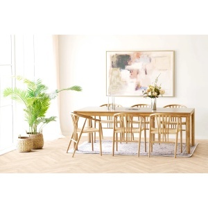 SET 2 SCAUNE DINING AGUSTIN, DIN LEMN DE STEJAR SI RACHITA, CULOARE NATUR, HOUSE NORDIC - Img 11