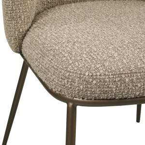 SET 2 SCAUNE DINING, ELVI, REALIZAT DIN METAL SI TEXTIL IGNIFUG, CULOARE CAPPUCCINO, DESIGN DEOSEBIT, RICHMOND INTERIORS - Img 8