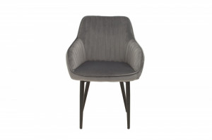 SET 2 SCAUNE ELEGANTE DINING SAU BIROU TURIN ARGINTIU/GRI, DESIGN MODERN - Img 2