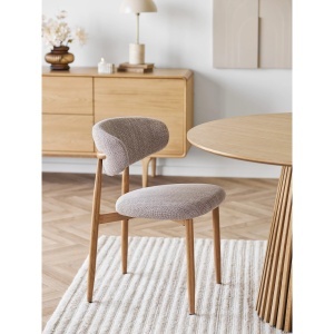 SET 2 SCAUNE LEVANTO, DIN LEMN SI TEXTIL, CULOARE NISIPIU, HOUSE NORDIC - Img 2