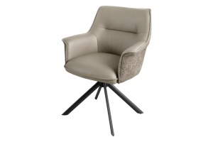 SET 2 SCAUNE ROTATIVE 180 GRADE, LE GRAND, MATERIAL CHENILLE, PIELE ECO SI PICIOARE DIN METAL, ARTIM GROUP SELECTION - Img 2