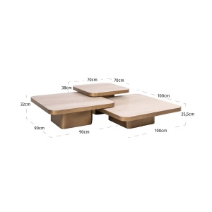 SET 3 MASUTE DE CAFEA CUMULUS, 214108, CONFECTIONATE DIN STICLA SECURIZATA, METAL SI CERAMICA, BEJ, STIL MODERN - Img 5