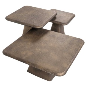 SET 3 MASUTE DE CAFEA MARLIE, 214040, CONFECTIONATE DIN METAL, AURII, STIL MODERN - Img 4