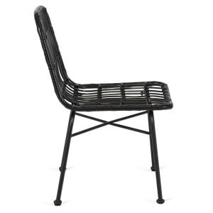 SET 4 SCAUNE DE TERASA, ARTIM MEBLE, REALIZAT DIN RATAN SINTETIC SI CADRUL DIN METAL, STIL MODERN - Img 3