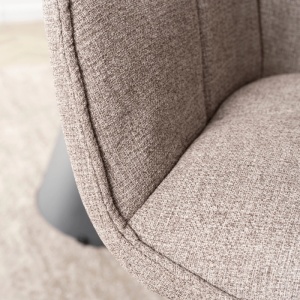 SET 4 SCAUNE ROTATIVE, ARTIM MEBLE, REALIZAT DIN MATERIAL TEXTIL CAPPUCCINO SI CADRUL DIN METAL, STIL MODERN - Img 5